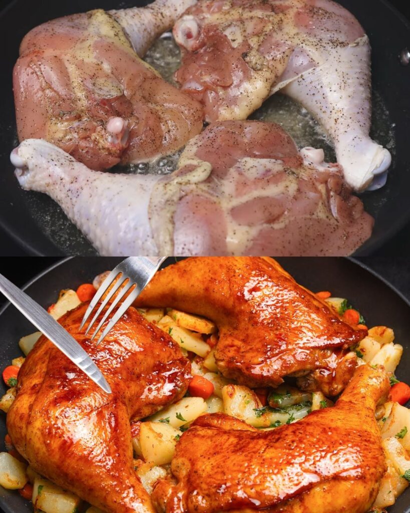 Honey Mustard Chicken with Roasted Vegetables