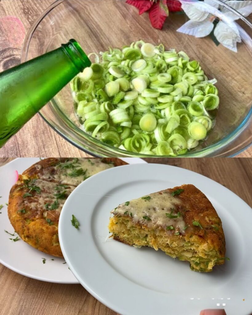 Leek Fritters with Cheddar Cheese