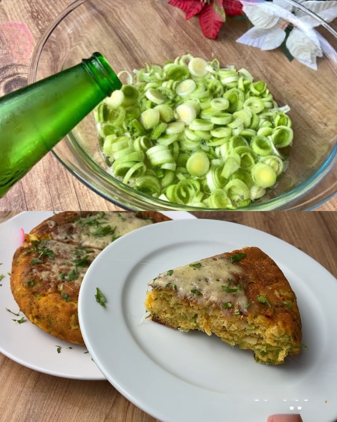Leek Fritters with Cheddar Cheese