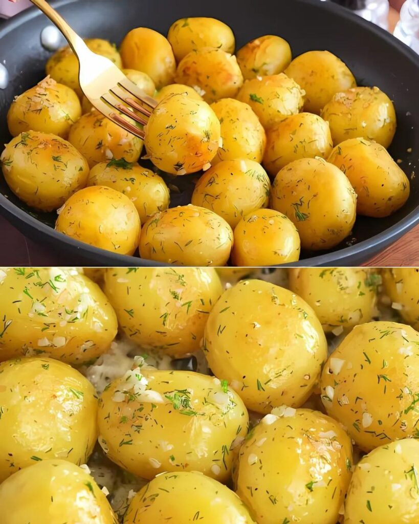 Garlic Butter Potatoes with Fresh Dill