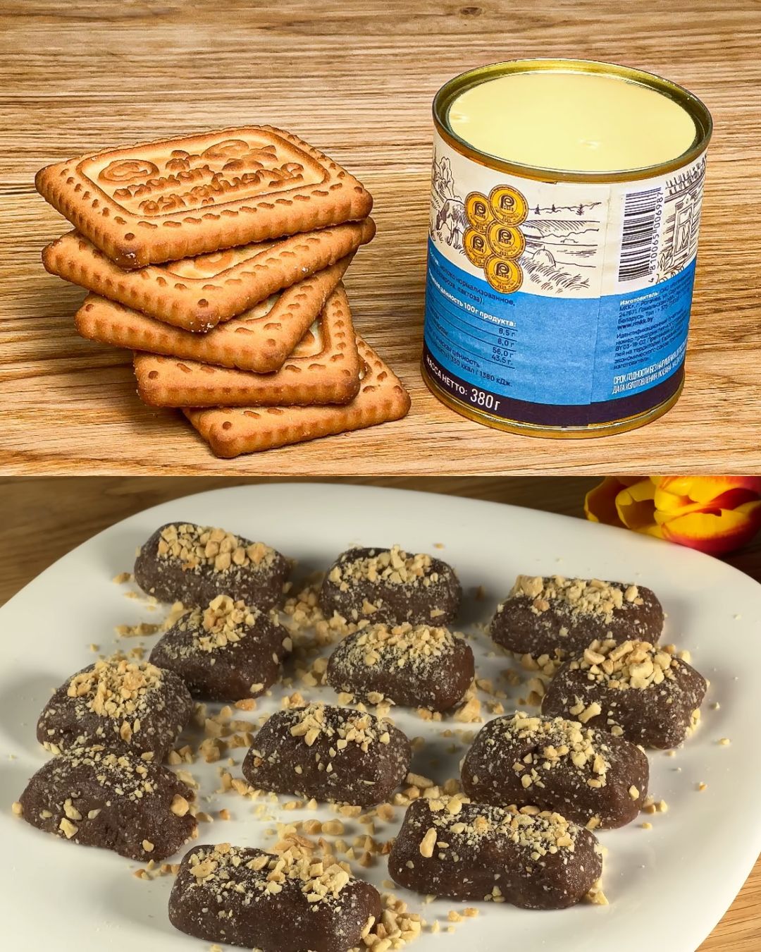 Chocolate Peanut Biscuit Cake