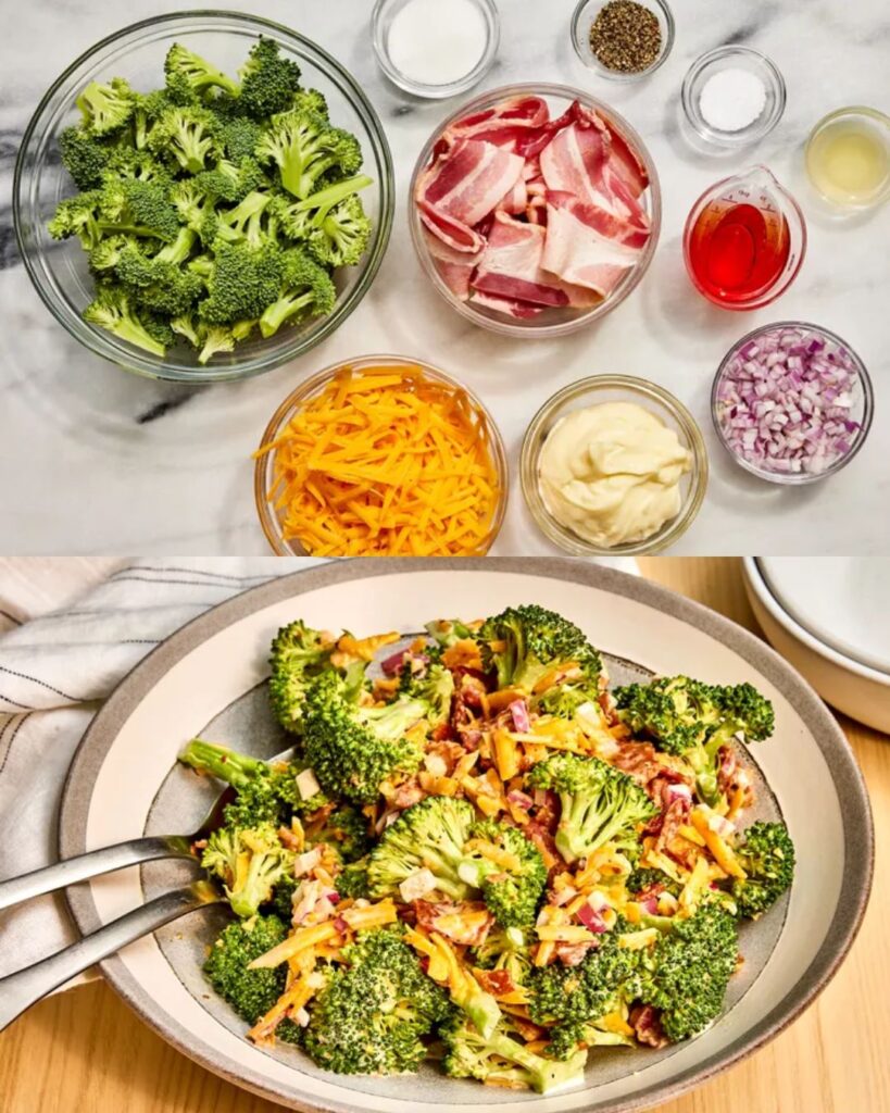 Broccoli Salad with Bacon and Cheddar