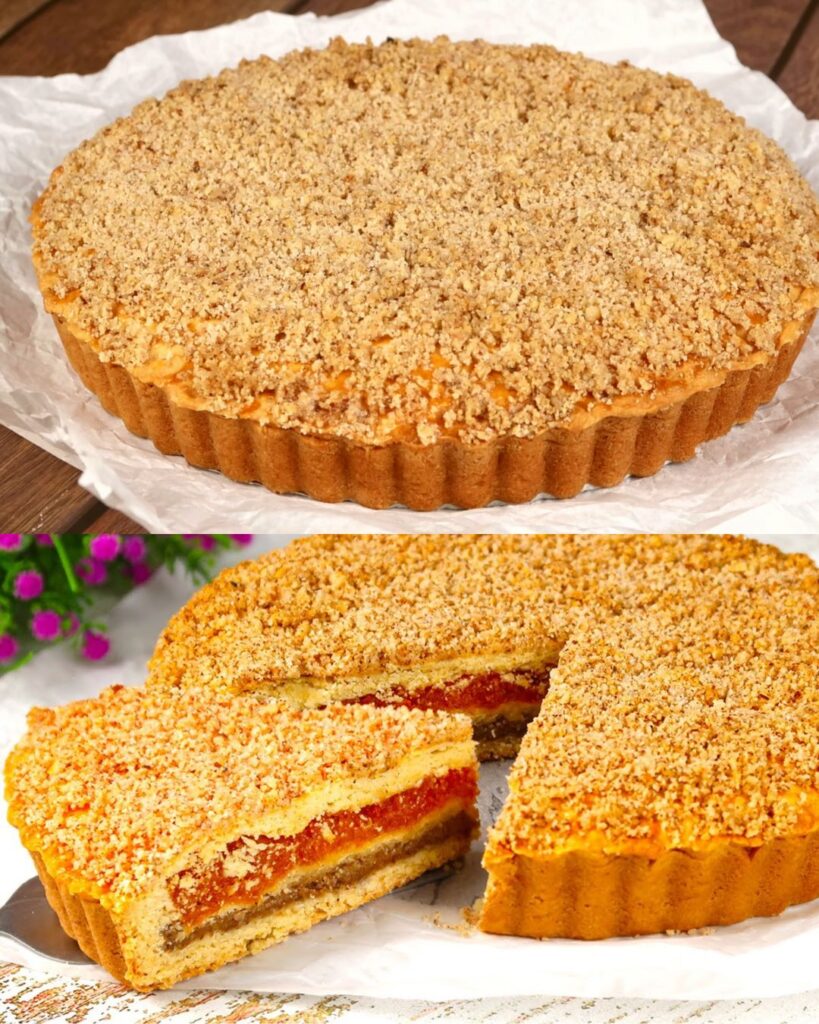Dried Apricot and Walnut Tart