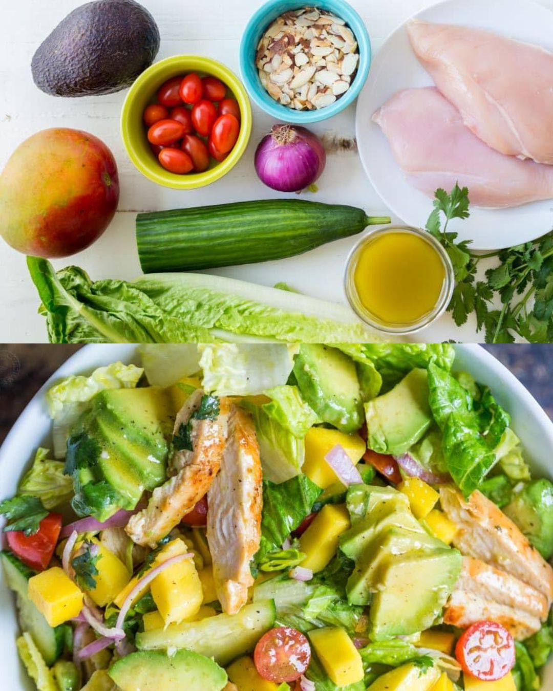Grilled Chicken Salad with Mango and Avocado