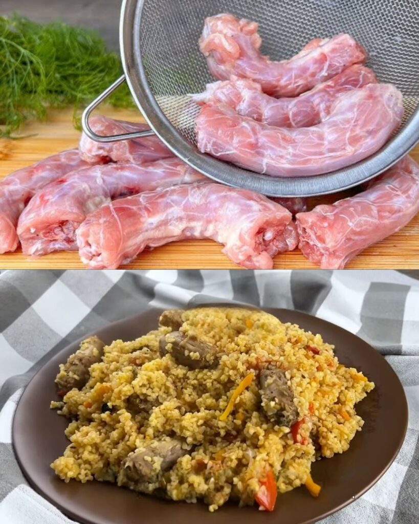 Turkish-Style Braised Turkey Neck with Bulgur