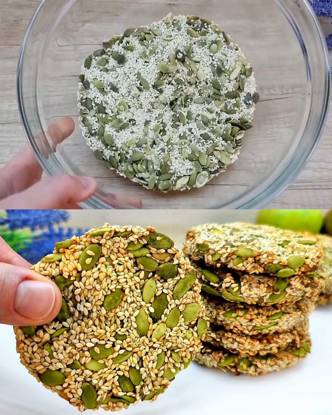 Gluten-Free Sesame and Pumpkin Seed Cookies