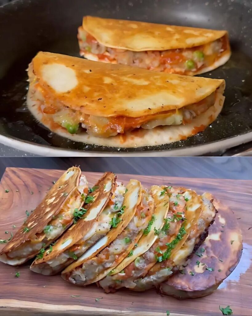 Cheesy Tortilla Potato and Minced Meat Casserole