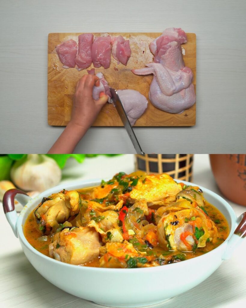 Georgian Chicken Stew with Fresh Herbs and Spices finished dish