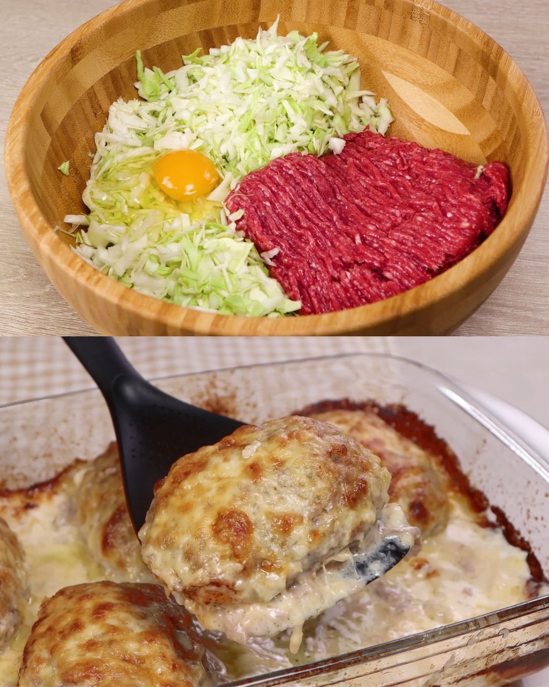 Cheesy Cabbage and Mince Casserole