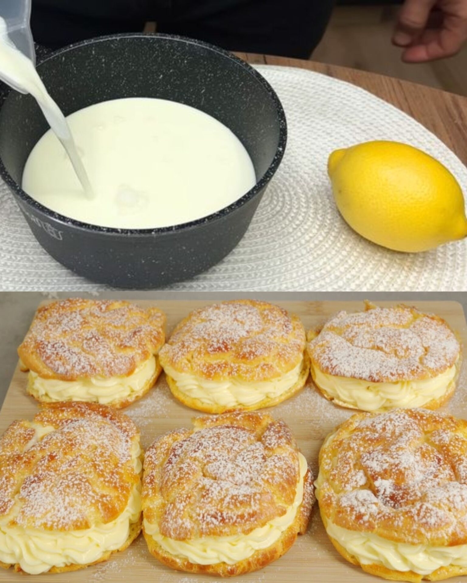 Lemon Cream Puffs with Mascarpone Filling