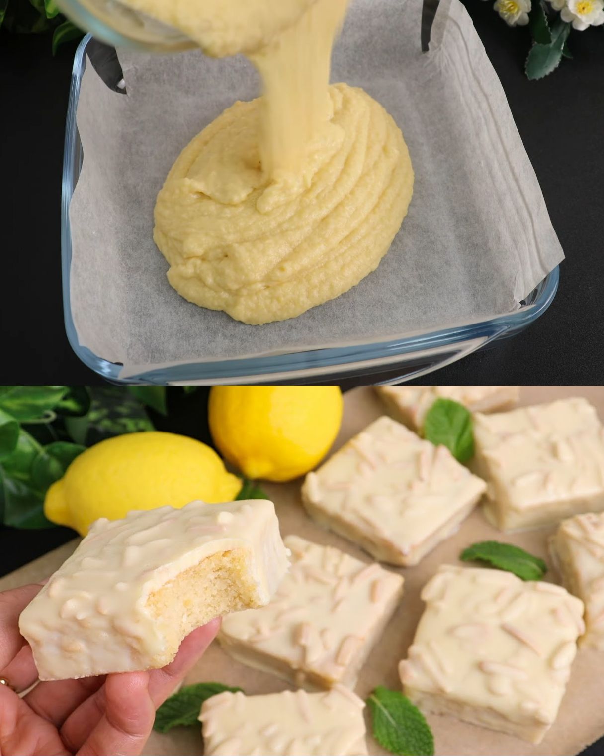 Lemon Almond White Chocolate Cake