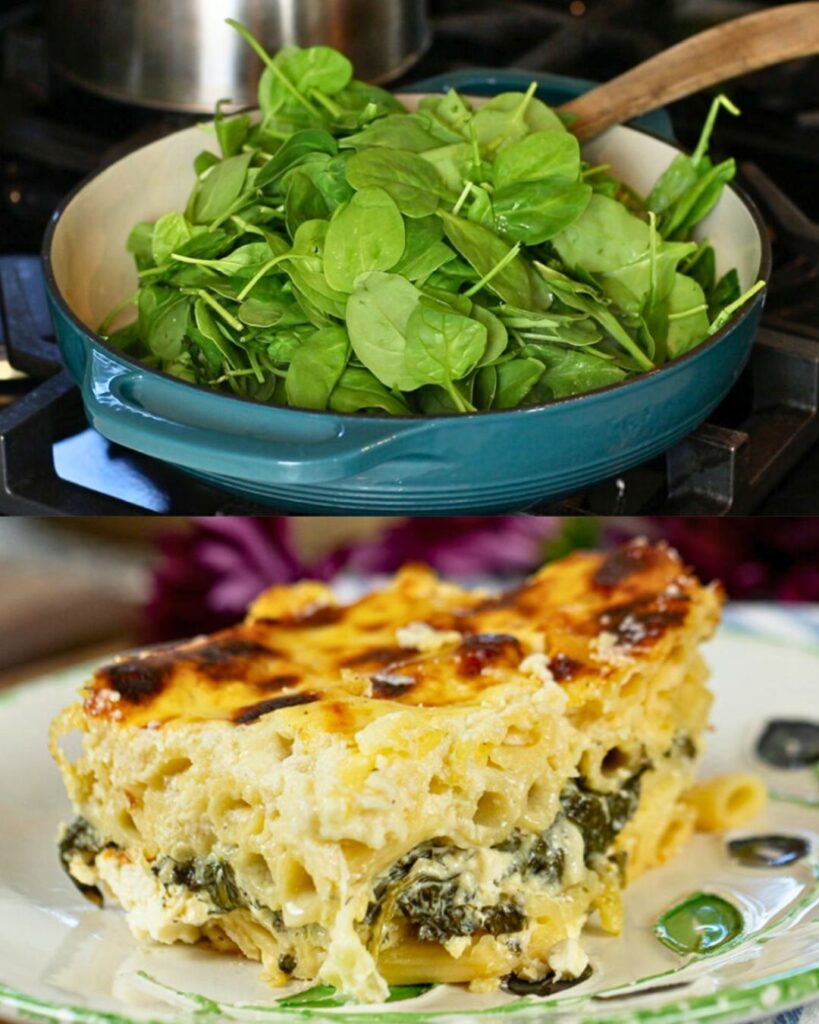 Spinach and Cheese Pasta Bake with Creamy Béchamel