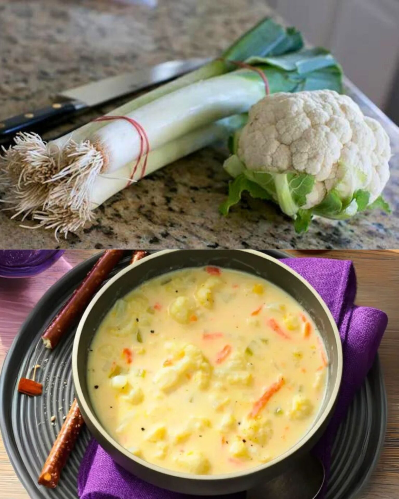 Creamy Cauliflower and Cheddar Soup