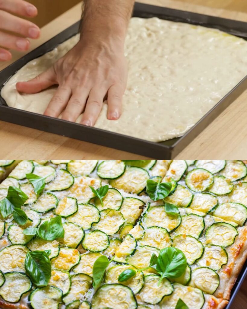 Zucchini Sheet Pan Pizza