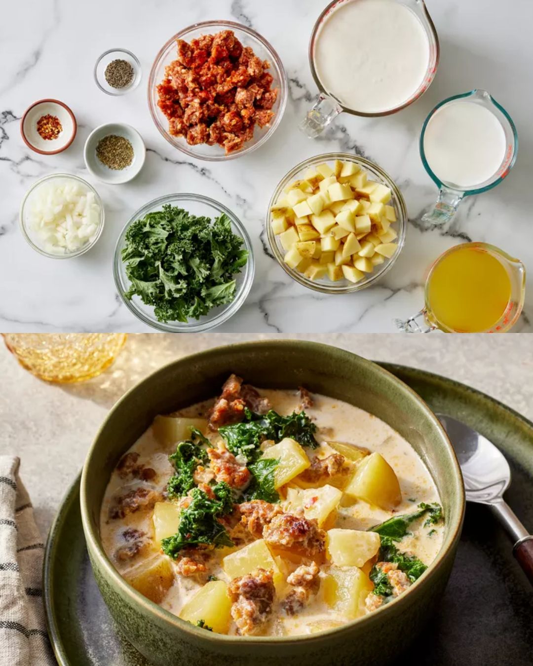 Sausage, Potato, and Kale Soup