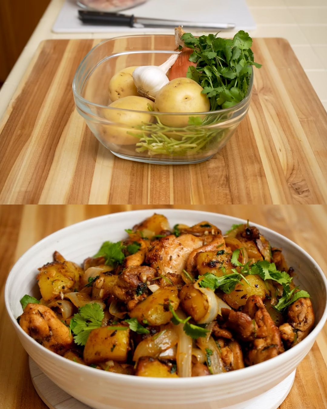 Spiced Chicken Thighs with Yukon Gold Potatoes