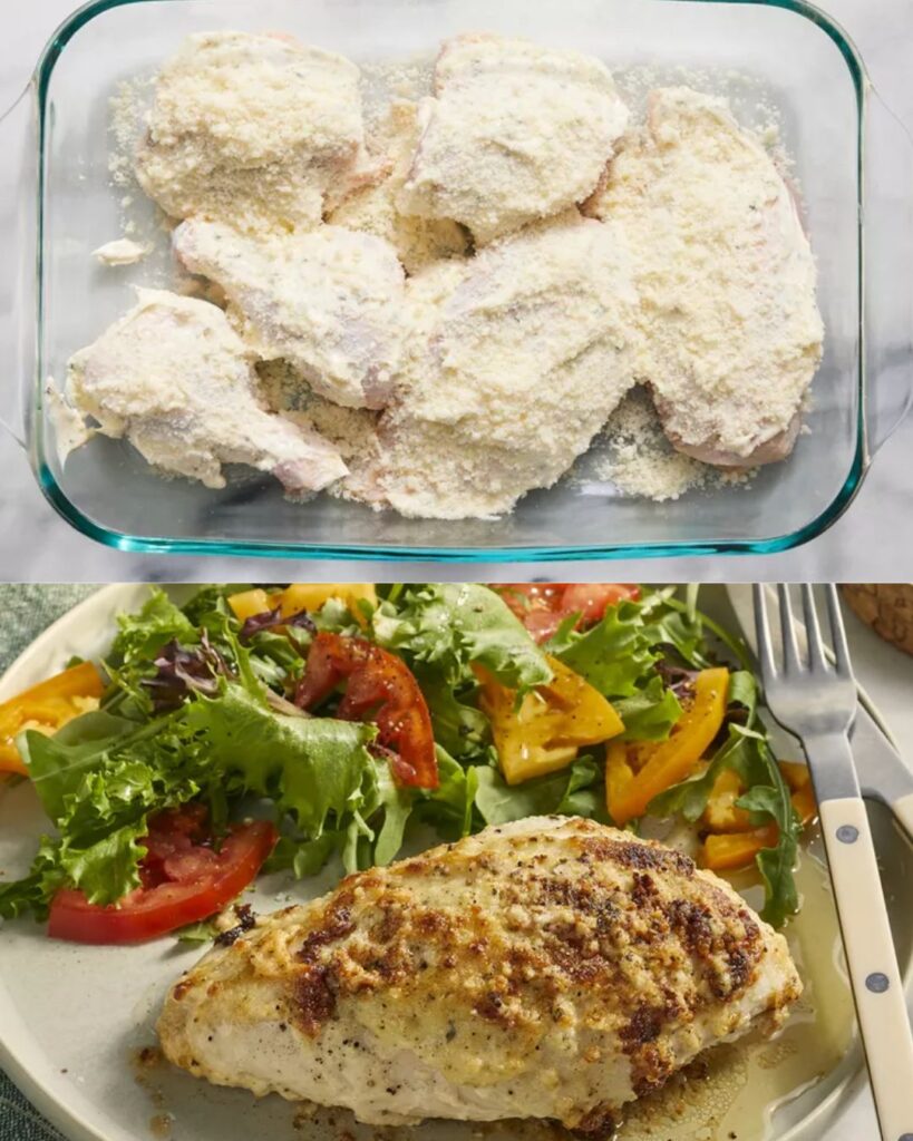 Garlic Parmesan Rosemary Chicken finished dish