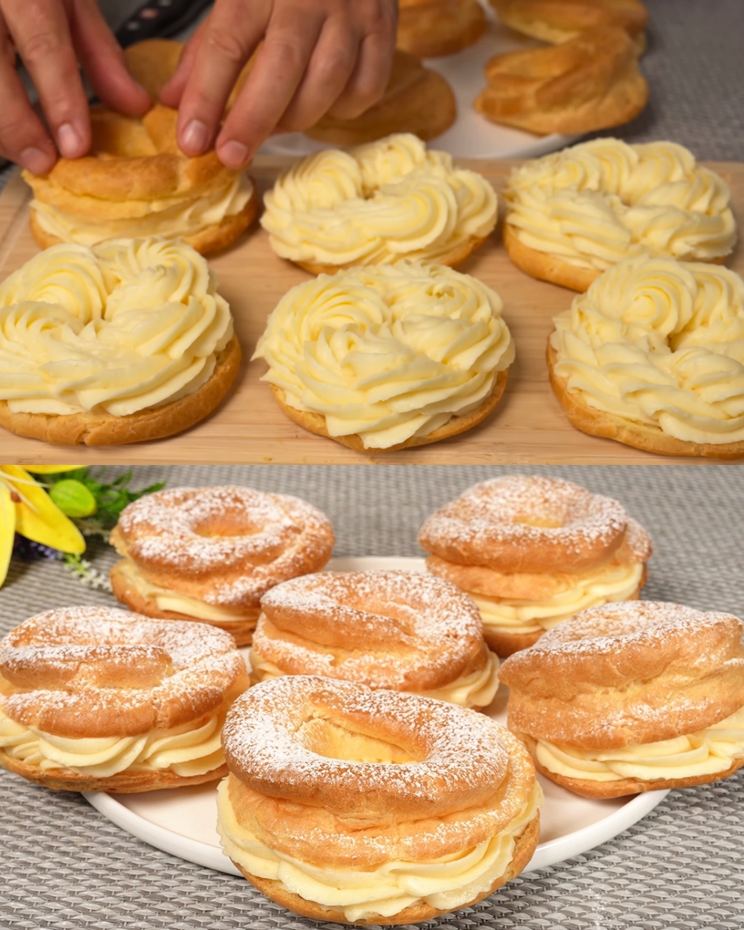 Lemon Cream Puffs with Mascarpone Filling