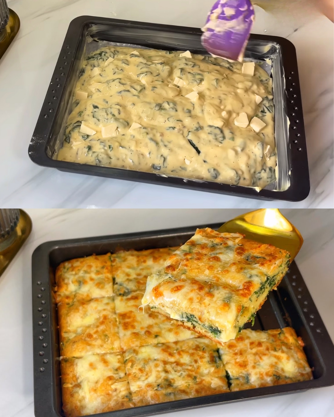 Spinach and Cheese Savory Bake