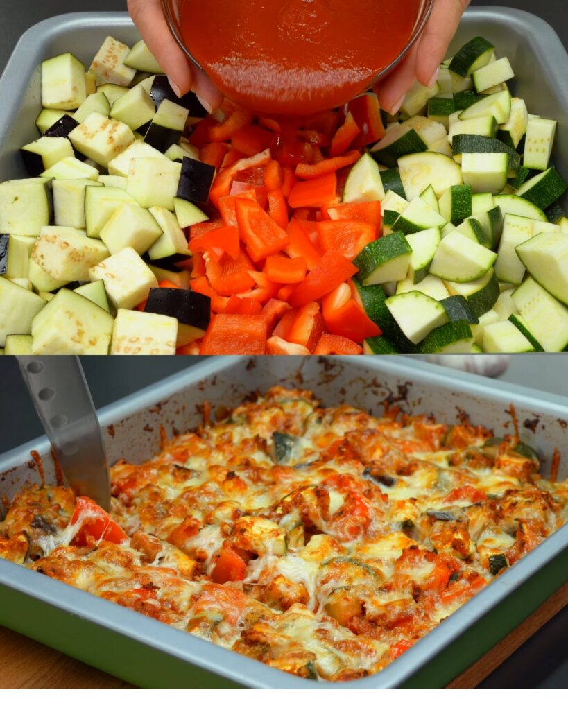 Baked Vegetable Medley with Parmesan and Mozzarella