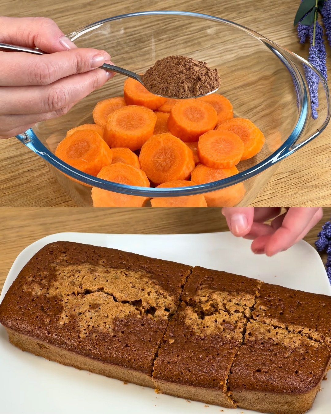 Carrot and Cocoa Loaf Cake