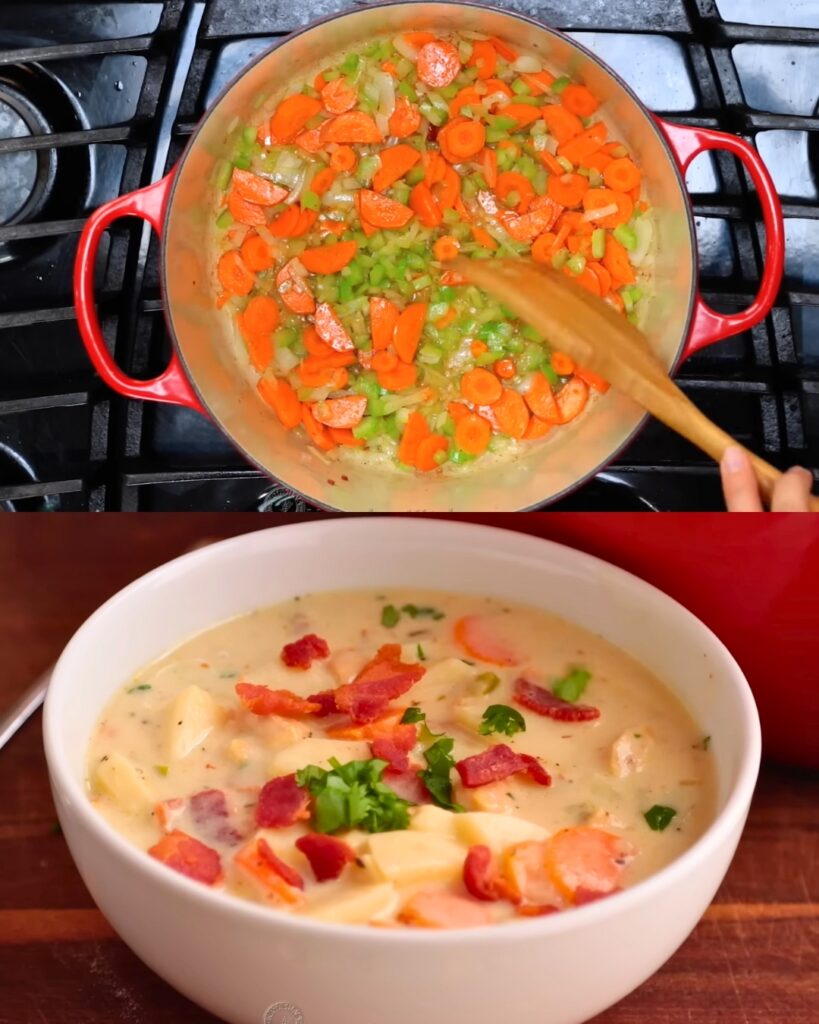 Homemade Clam Chowder finished dish