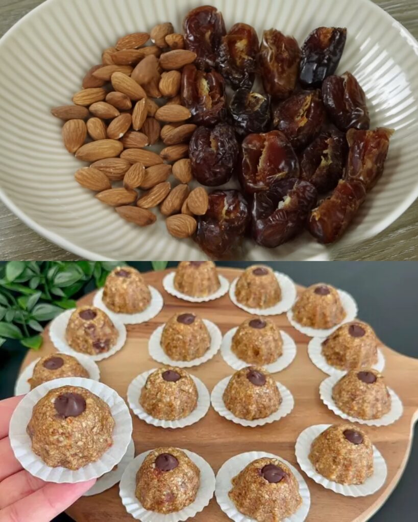 No-Bake Almond and Date Cookies with Dark Chocolate finished dish