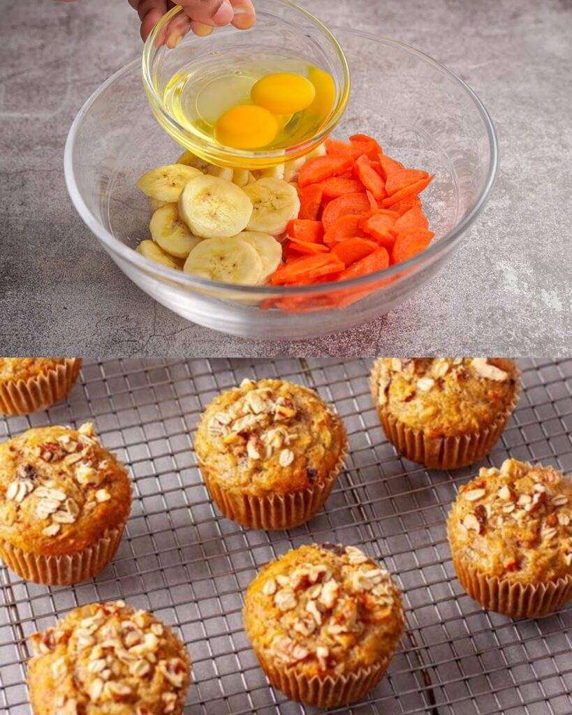 Banana and Carrot Muffins finished dish