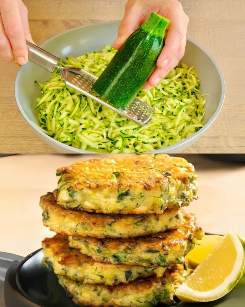 Zucchini Fritters finished dish