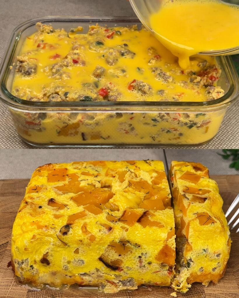 Baked Stuffed Pumpkin with Minced Meat and Vegetables