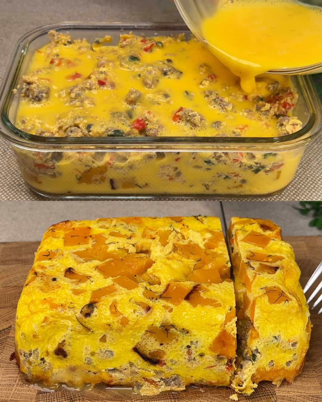 Baked Stuffed Pumpkin with Minced Meat and Vegetables
