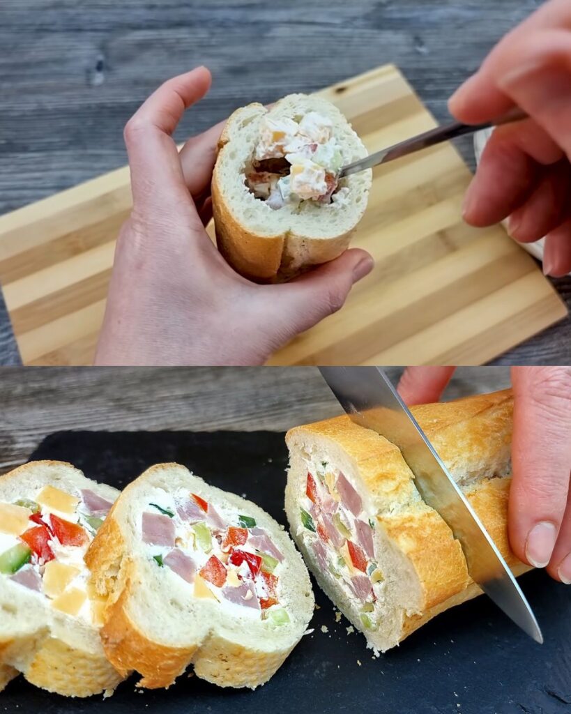 Delicious Baguette Snack finished dish