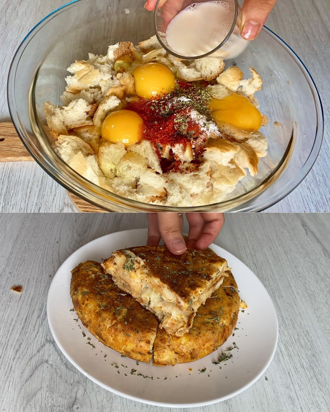 Cheesy Bread Pudding Recipe