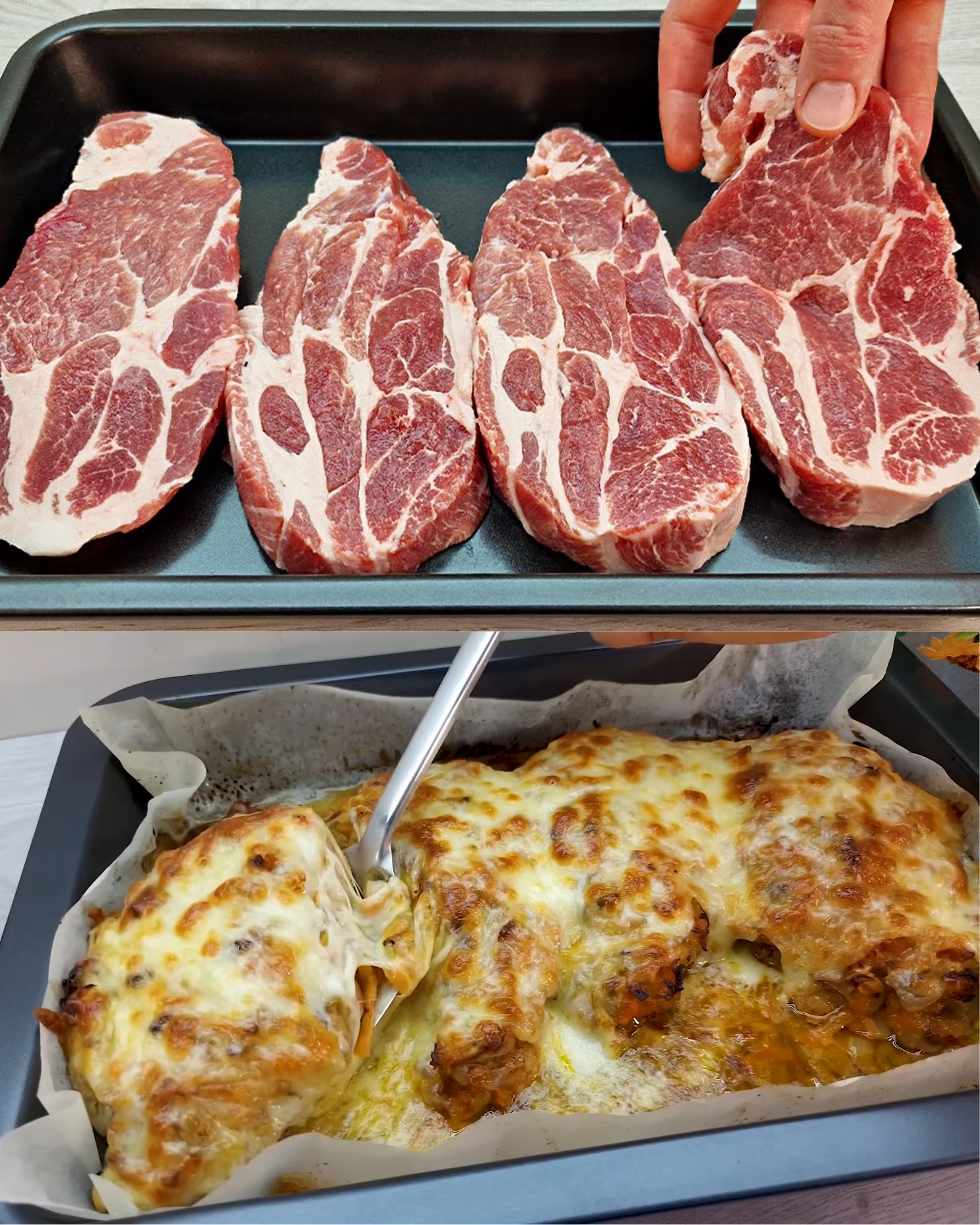 Baked Pork with Vegetables and Mashed Potatoes