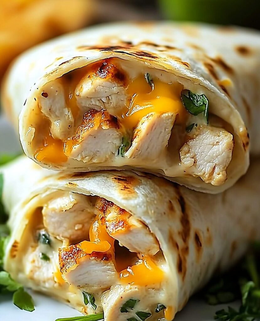 Cheesy Garlic Chicken Wraps – Quick & Easy Dinner Recipe