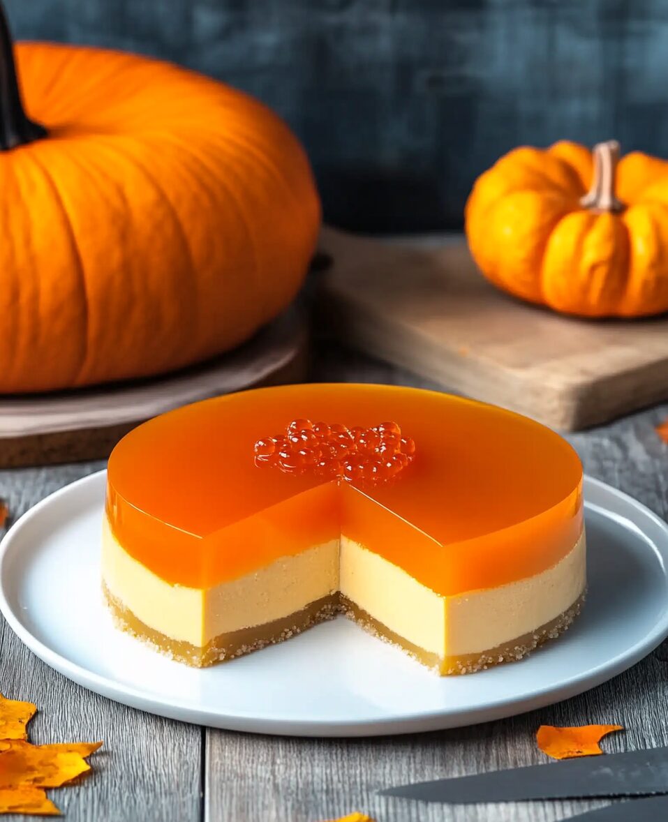 Pumpkin Agar-Agar Jelly with Bonus Pumpkin Cheesecake