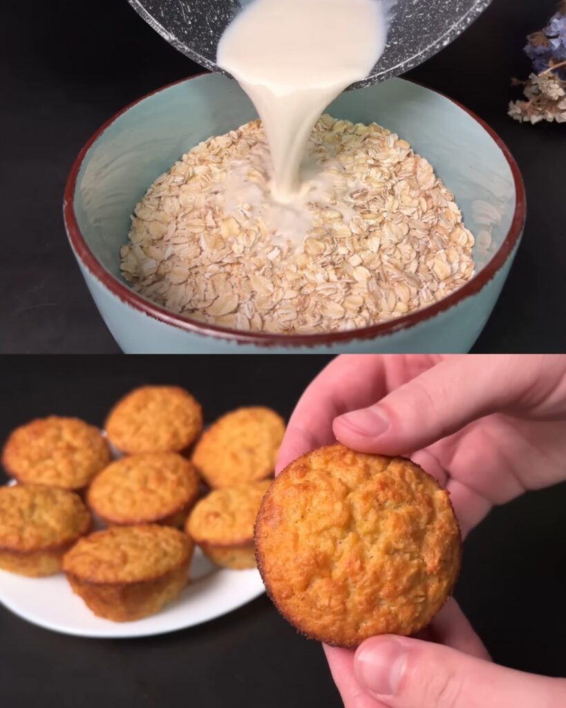 Baked Apple Oatmeal Muffins with Nuts finished dish
