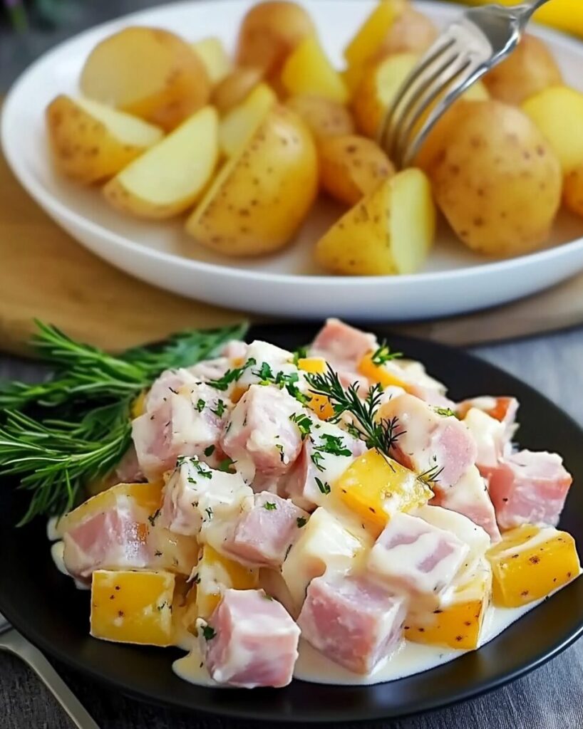 Russian Potato and Ham Salad (Olivier-Inspired)