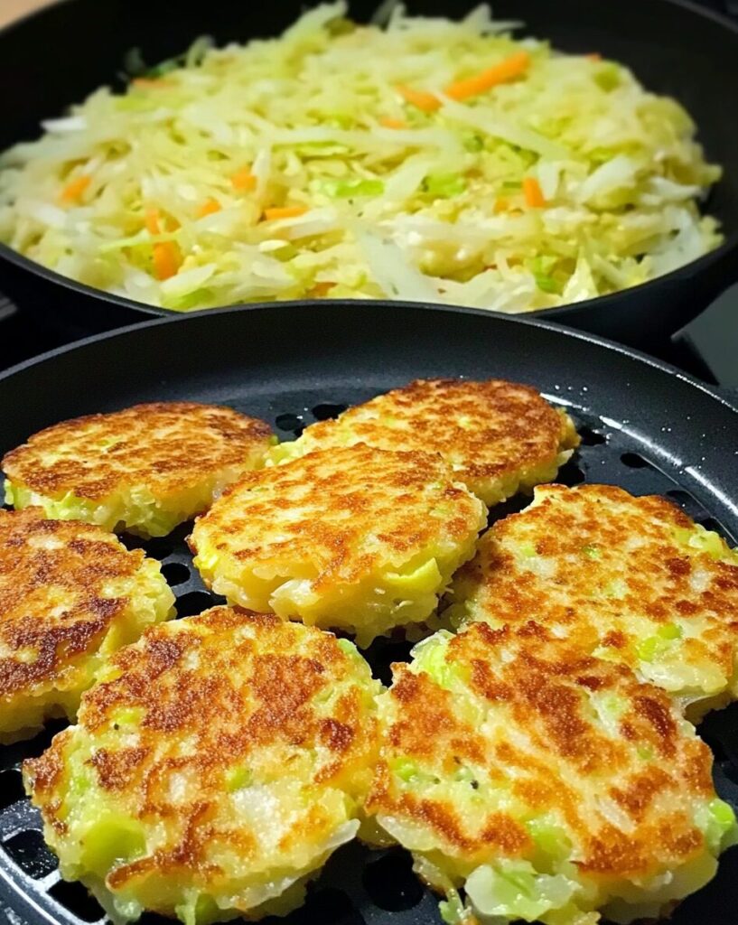 Cabbage and Rice Cheese Patties finished dish