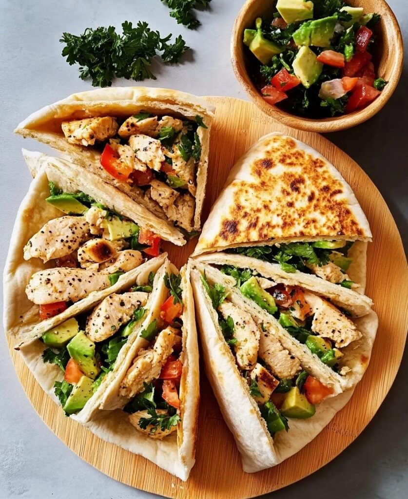 Chicken and Avocado Stuffed Pita Pockets