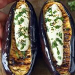 Roasted Eggplants with Garlic Yogurt Sauce Roasted Eggplants with Garlic Yogurt Sauce