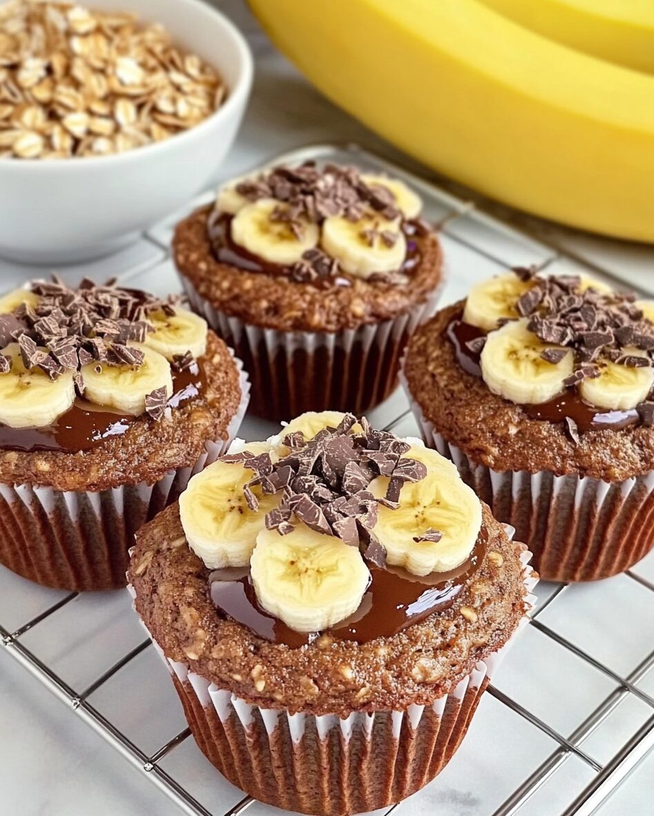 Oatmeal Banana Muffins with Cocoa and Coconut Recipe