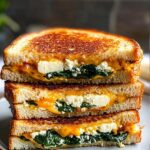 Feta Grilled Cheese Sandwich with Spinach Feta Grilled Cheese Sandwich with Spinach