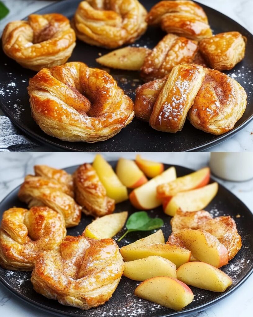 Easy Apple Cinnamon Puff Pastry Twists
