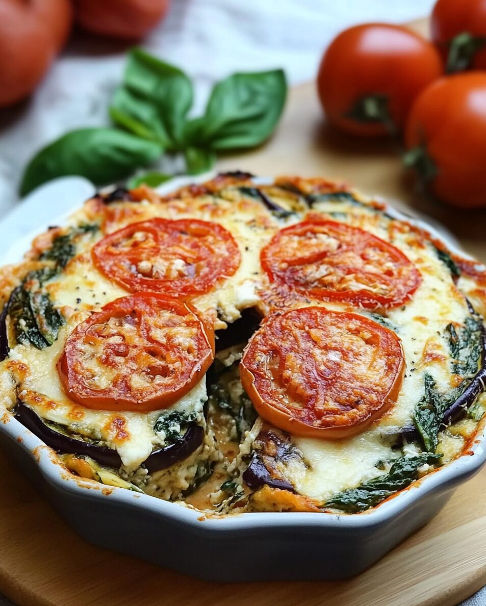 Title: Baked Eggplant Spinach and Ricotta Casserole