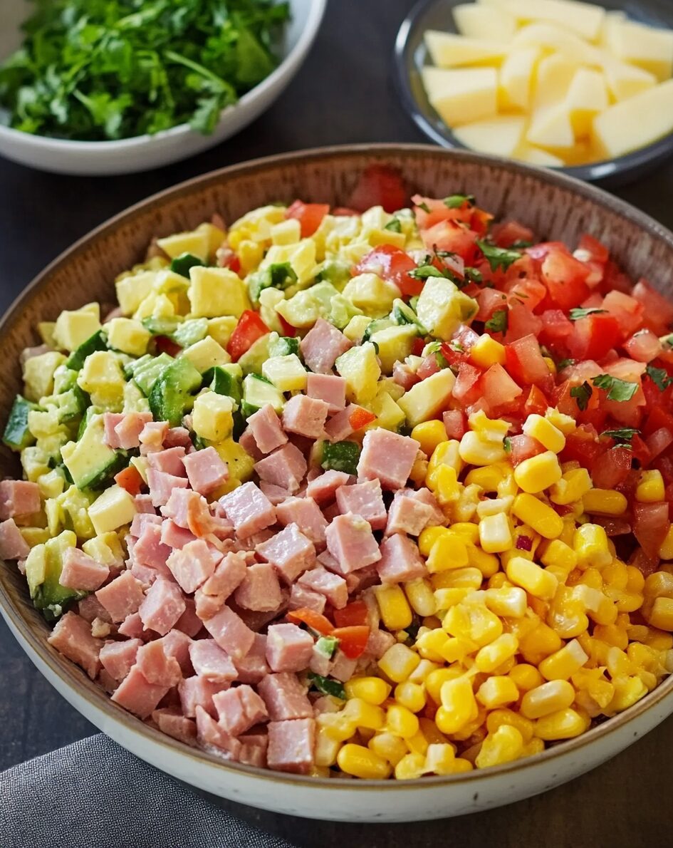 Mexican-Inspired Salad with Ham and Cheese