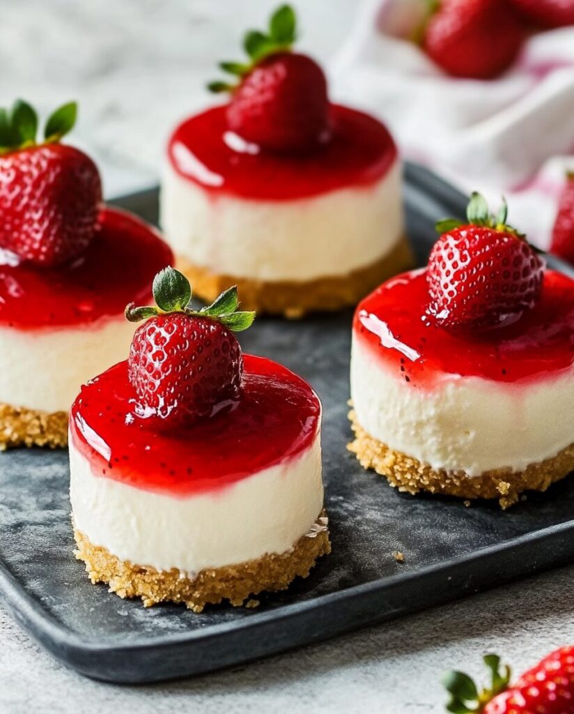 Mini Strawberry Cheesecakes