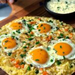 Vegetable and Egg Flatbread with Rice and Cheese Vegetable and Egg Flatbread with Rice and Cheese