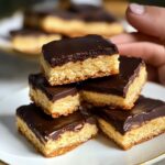 Buttery Almond Shortbread Cookies with Nutty Filling and Chocolate Topping Buttery Almond Shortbread Cookies with Nutty Filling and Chocolate Topping