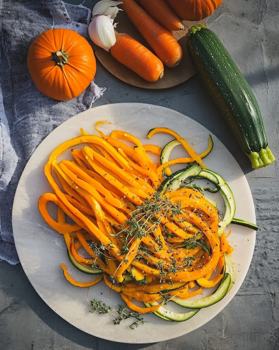 Sautéed Pumpkin, Carrot, and Zucchini with Garlic and Provençal Herbs